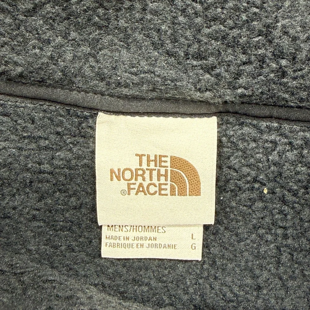 The North Face Fleece Vest Mens L Black Milwaukee Logo Full Zip Fall NF0A47FA